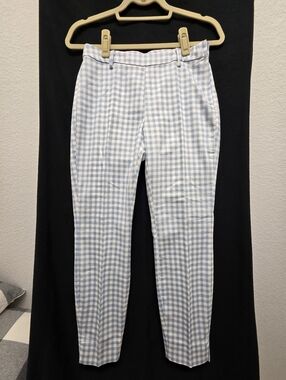 H&M Men's Blue Gingham Dress Pants